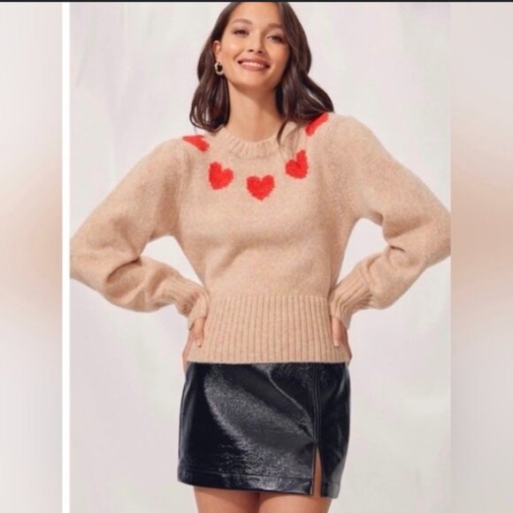 Aritzia x Wilfred - posey embroidered heart sweater - Picture 1 of 3